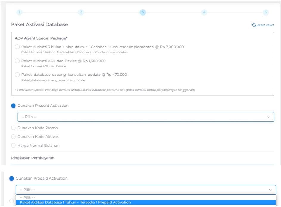 Aktivasi Database Accurate Online