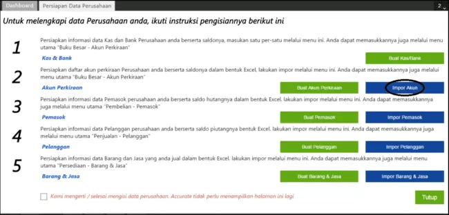 Impor Data Akun Accurate Online