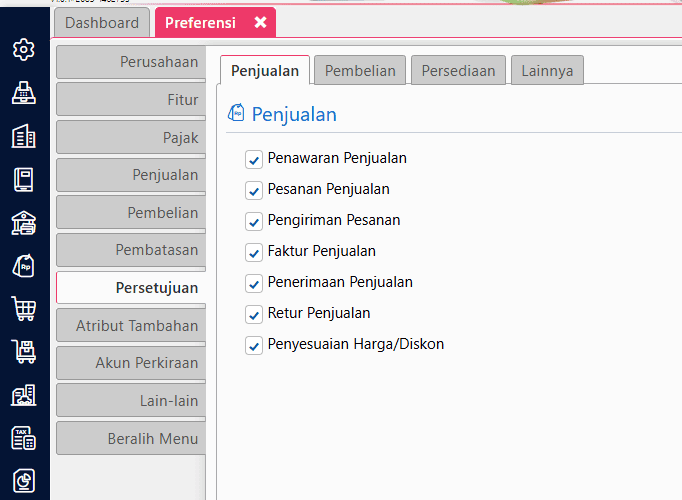 Pengaturan Preferensi Persetujuan Accurate Online 2
