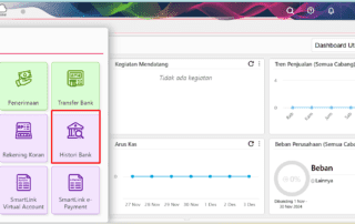 Melihat histori bank di accurate online