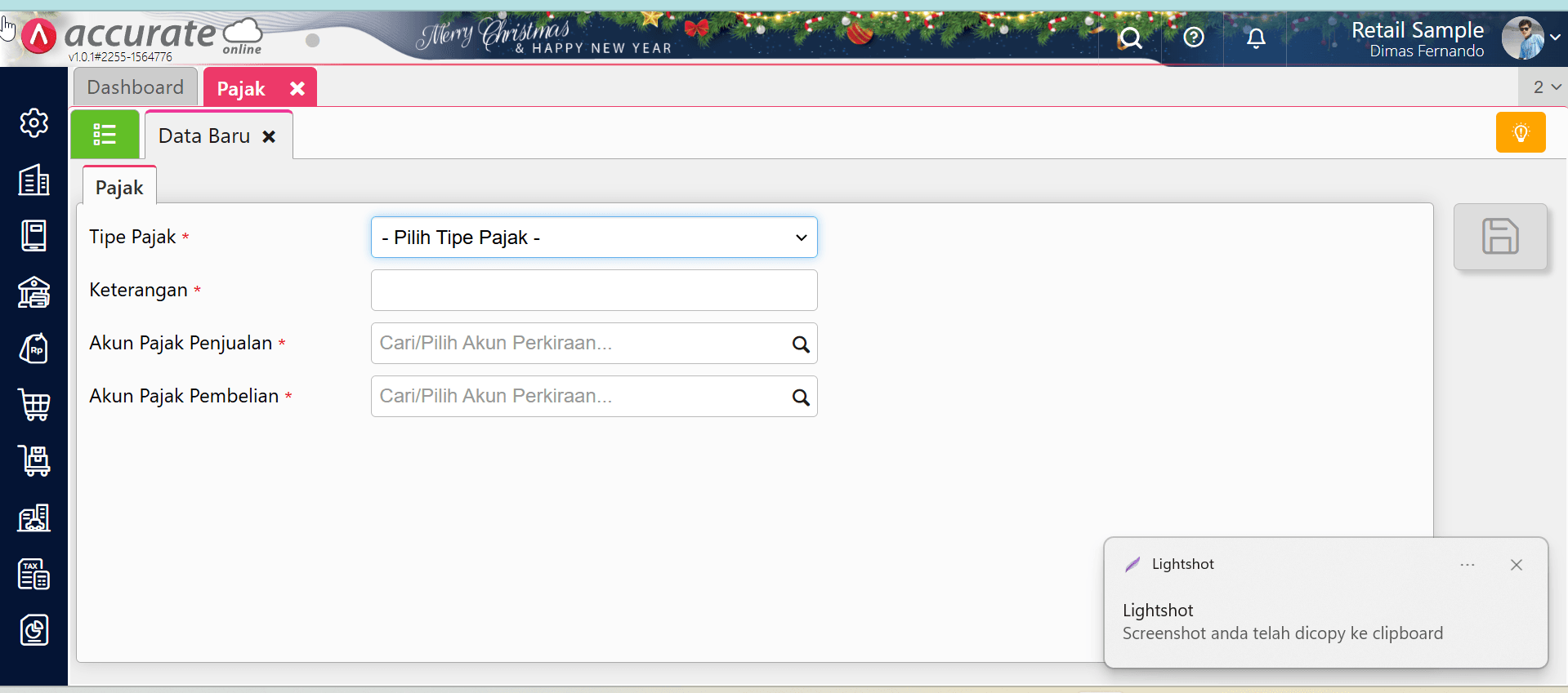 ubah tarif ppn di accurate online