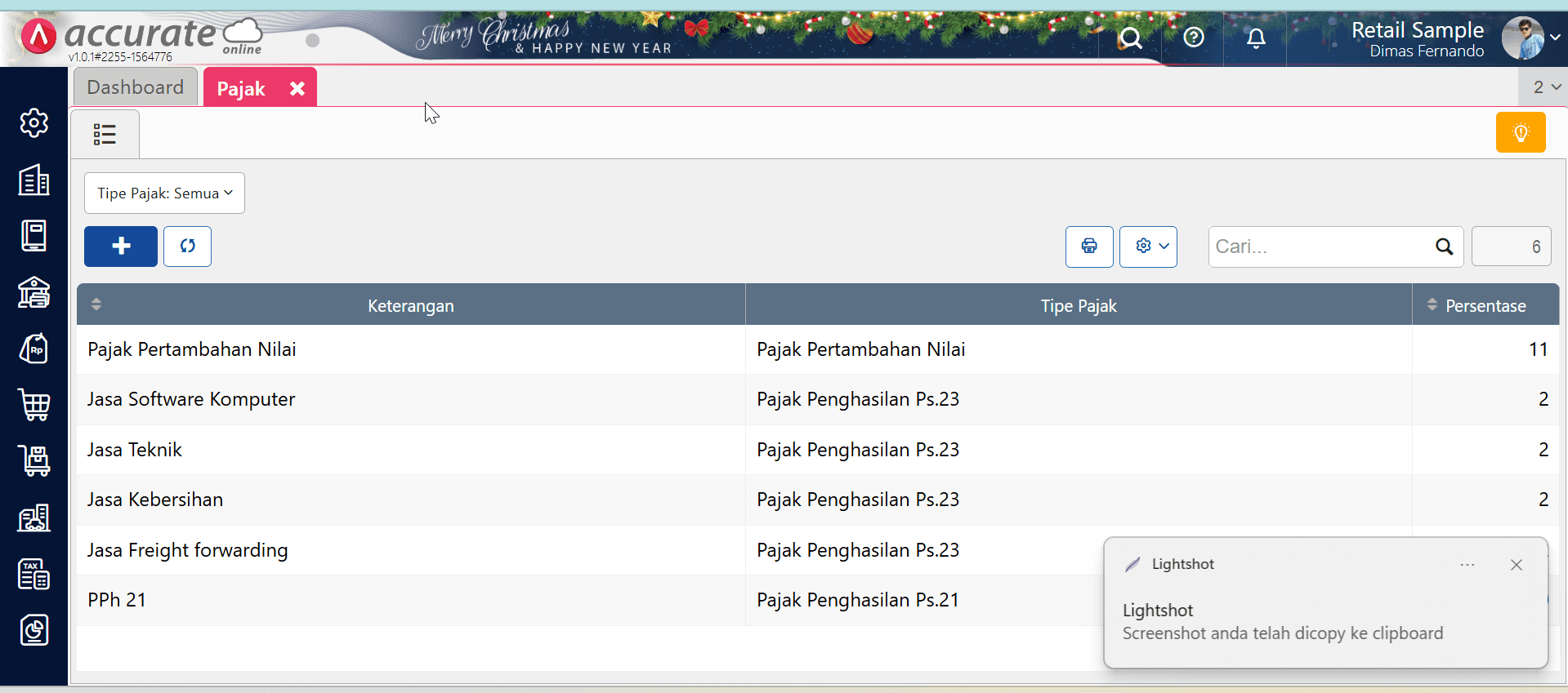 ubah tarif ppn di accurate online